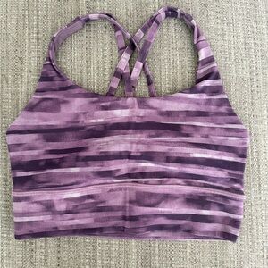 Lululemon Purple Striped Sports Bra